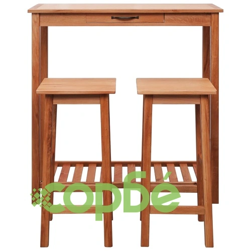 Бар комплект, 3 части, дъбово дърво масив ➤ топ цена ➤ sorbe.bg