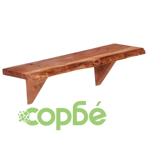 Рафтове за стена, 2 бр, 60x20x18 см, акация масив ➤ топ цена ➤ sorbe.bg