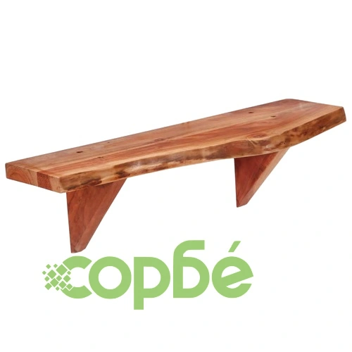 Рафтове за стена, 2 бр, 60x20x18 см, акация масив ➤ топ цена ➤ sorbe.bg