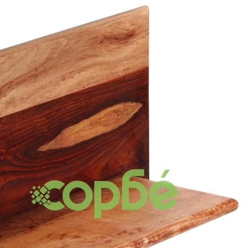 Рафтове за стена, 2 бр, 58x26x20 см, акация масив ➤ топ цена ➤ sorbe.bg