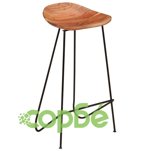 Бар столове, 2 бр, акациево дърво масив ➤ топ цена ➤ sorbe.bg