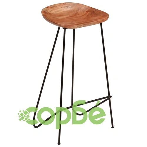 Бар столове, 2 бр, акациево дърво масив ➤ топ цена ➤ sorbe.bg