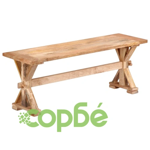 Пейка за коридор, 120x35x45 см, мангово дърво масив ➤ топ цена ➤ sorbe.bg