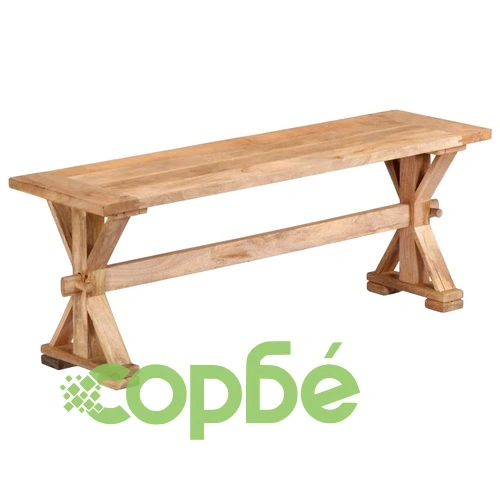 Пейка за коридор, 120x35x45 см, мангово дърво масив ➤ топ цена ➤ sorbe.bg