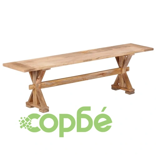 Пейка за коридор, 160x35x45 см, мангово дърво масив ➤ топ цена ➤ sorbe.bg