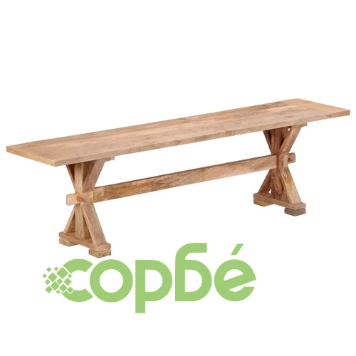 Пейка за коридор, 160x35x45 см, мангово дърво масив ➤ топ цена ➤ sorbe.bg