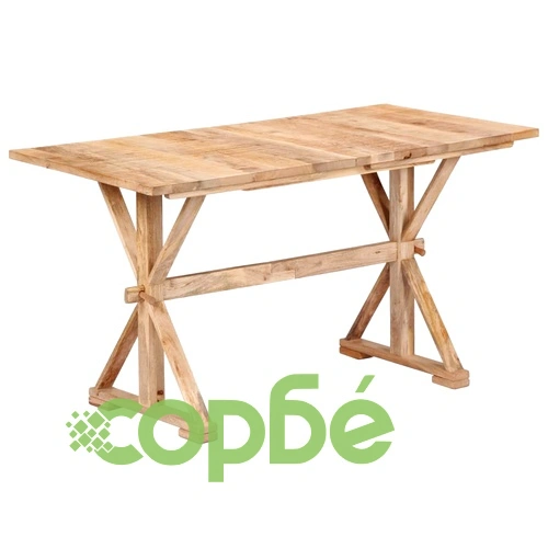 Трапезна маса, 118x58x76 cм, мангово дърво масив  ➤ топ цена ➤ sorbe.bg