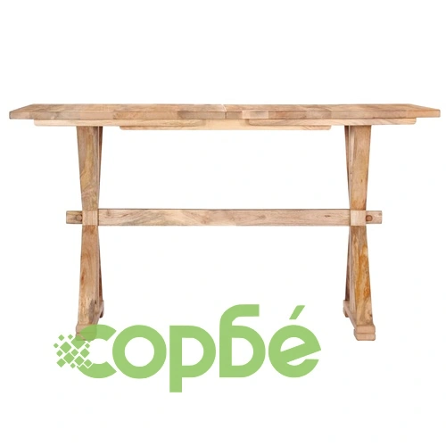 Трапезна маса, 118x58x76 cм, мангово дърво масив  ➤ топ цена ➤ sorbe.bg