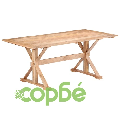 Трапезна маса, 180x90x76 cм, мангово дърво масив  ➤ топ цена ➤ sorbe.bg