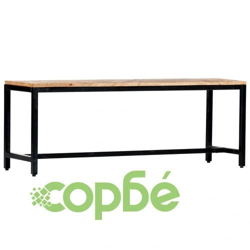 Трапезна пейка, 120 см, грубо мангово дърво масив ➤ топ цена ➤ sorbe.bg