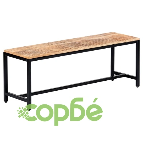 Трапезна пейка, 120 см, грубо мангово дърво масив ➤ топ цена ➤ sorbe.bg