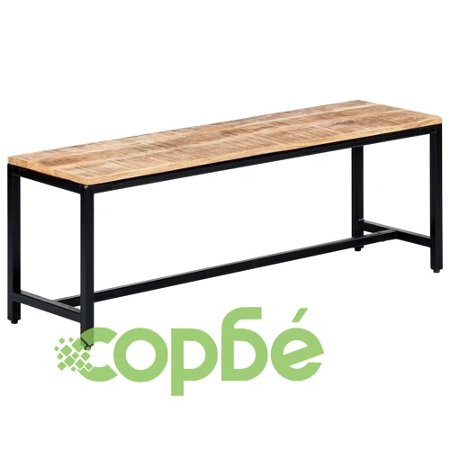 Трапезна пейка, 120 см, грубо мангово дърво масив ➤ топ цена ➤ sorbe.bg