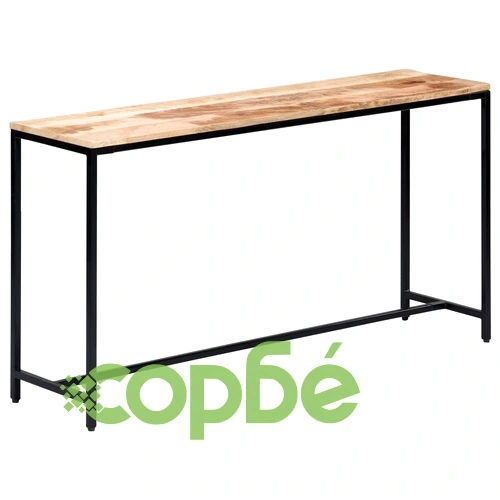 Конзолна маса, 140x35x76 cм, мангово дърво масив ➤ топ цена ➤ sorbe.bg