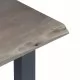 Конзолна маса, сива, 115x35x76 см, акация масив и желязо