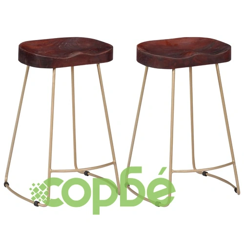 Gavin бар столове, 2 бр, мангово дърво масив ➤ топ цена ➤ sorbe.bg