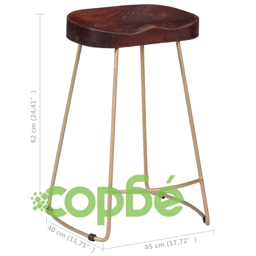 Gavin бар столове, 2 бр, мангово дърво масив ➤ топ цена ➤ sorbe.bg