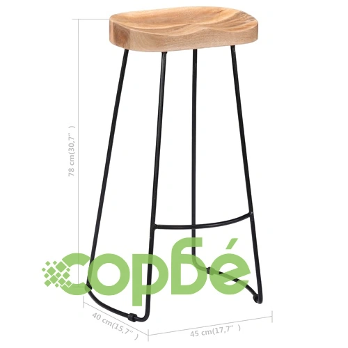 Gavin бар столове, 2 бр, мангово дърво масив ➤ топ цена ➤ sorbe.bg