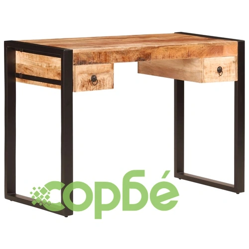 Бюро с 2 чекмеджета, 110x50x77 см, мангово дърво масив ➤ топ цена ➤ sorbe.bg