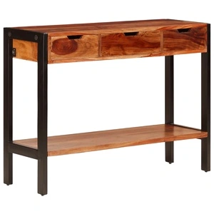 Бюфет с 3 чекмеджета, 110x35x75 см, акациево дърво масив