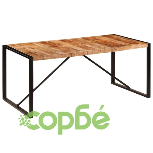 Трапезна маса, 180x90x75 cм, мангово дърво масив ➤ топ цена ➤ sorbe.bg