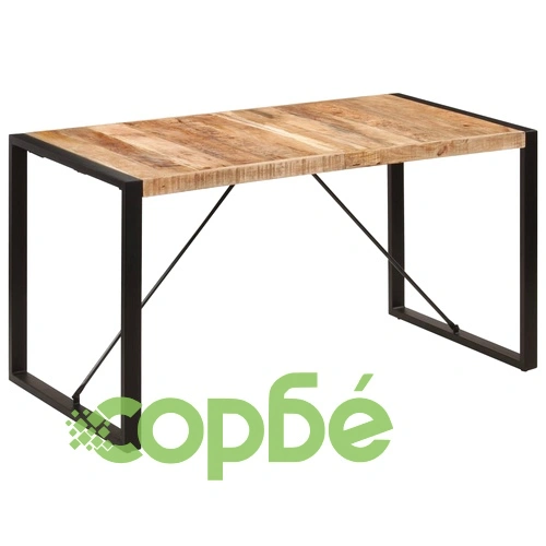 Трапезна маса, 140x70x75 cм, мангово дърво масив ➤ топ цена ➤ sorbe.bg