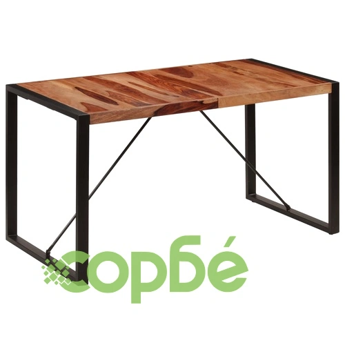 Трапезна маса, 140x70x75 cм, акациево дърво масив ➤ топ цена ➤ sorbe.bg