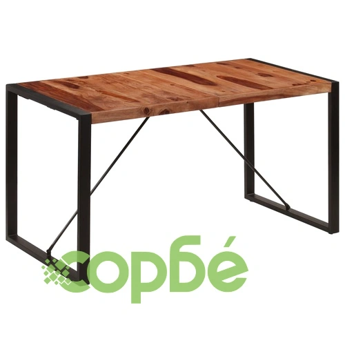 Трапезна маса, 140x70x75 cм, акациево дърво масив ➤ топ цена ➤ sorbe.bg