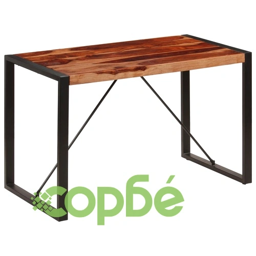 Трапезна маса, 120x60x76 см, акациево дърво масив ➤ топ цена ➤ sorbe.bg