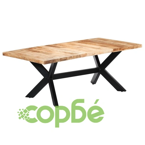 Трапезна маса, 200x100x75 cм, мангово дърво масив ➤ топ цена ➤ sorbe.bg