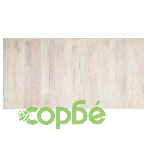 Трапезна маса, бяла, 200x100x75 cм, мангово дърво масив ➤ топ цена ➤ sorbe.bg