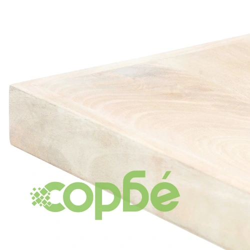 Трапезна маса, бяла, 200x100x75 cм, мангово дърво масив ➤ топ цена ➤ sorbe.bg