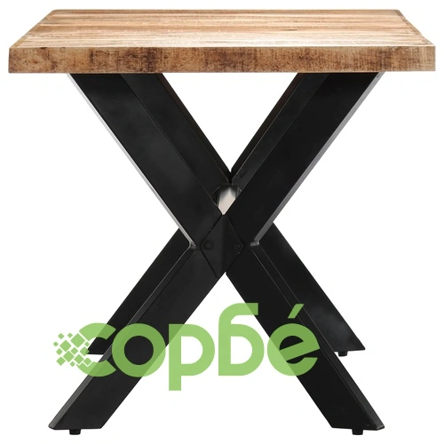 Трапезна маса, 140x70x75 cм, грубо мангово дърво масив ➤ топ цена ➤ sorbe.bg