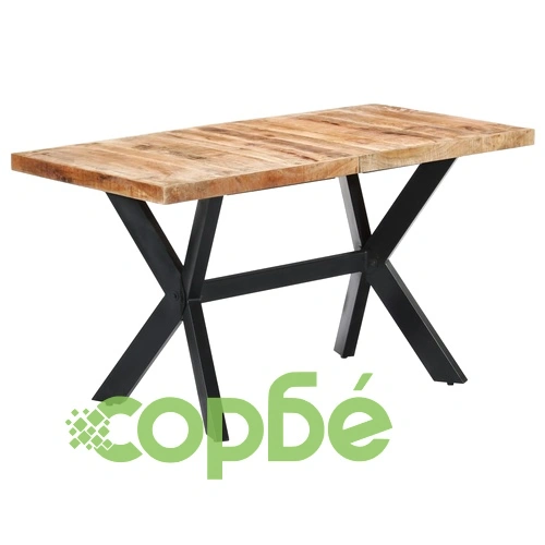 Трапезна маса, 140x70x75 cм, грубо мангово дърво масив ➤ топ цена ➤ sorbe.bg