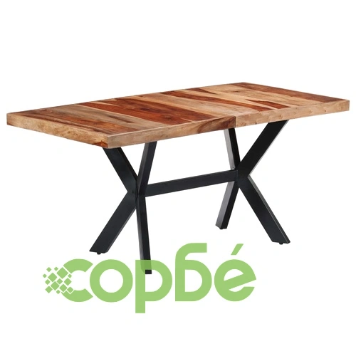 Трапезна маса, 140x70x75 cм, акациево дърво масив ➤ топ цена ➤ sorbe.bg