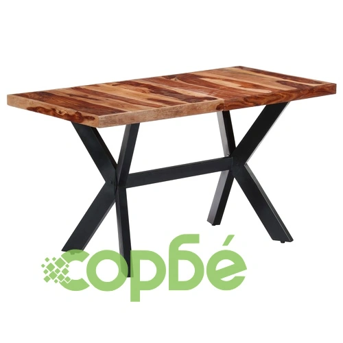 Трапезна маса, 140x70x75 cм, акациево дърво масив ➤ топ цена ➤ sorbe.bg