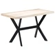 Трапезна маса, бяла, 120x60x75 cм, мангово дърво масив 
