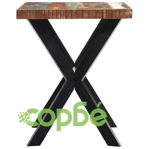 Трапезна маса, 120x60x75 см, регенерирано дърво масив ➤ топ цена ➤ sorbe.bg