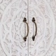 Бюфет, ръчно изработен, бял, 140x30x70 см, акация масив