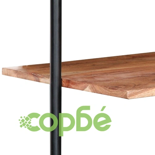 Рафт за стена, 94x35x113 см, акациево дърво масив ➤ топ цена ➤ sorbe.bg