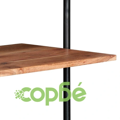 Рафт за стена, 94x35x113 см, акациево дърво масив ➤ топ цена ➤ sorbe.bg