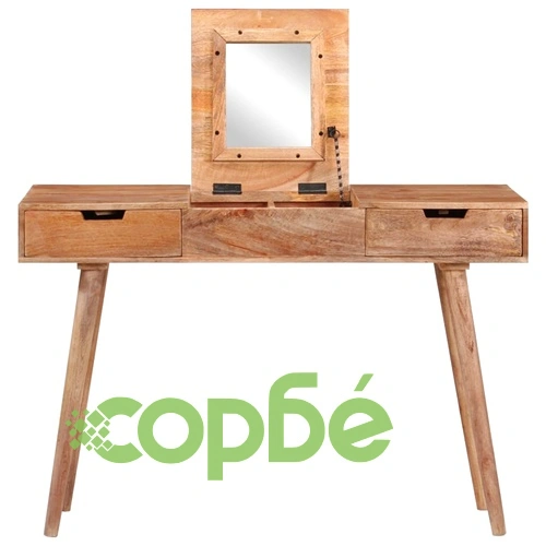 Тоалетка, 112x45x76 см, мангово дърво масив ➤ топ цена ➤ sorbe.bg