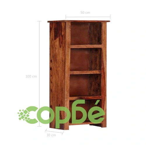 Етажерка за книги, 50x30x100 см, дърво масив ➤ топ цена ➤ sorbe.bg