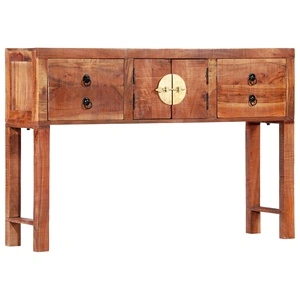 Конзолна маса, 120x30x80 cм, акациево дърво масив