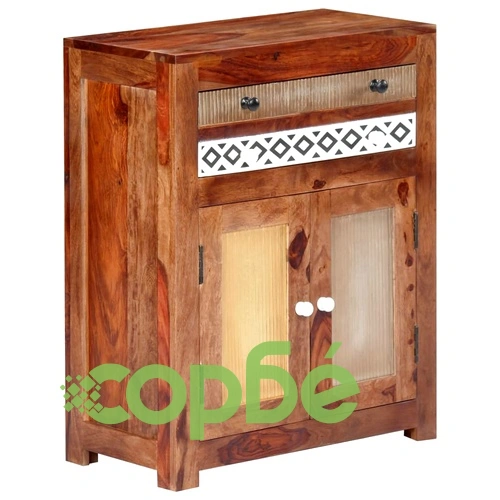 Страничен шкаф, 60x30x75 см, акациево дърво масив ➤ топ цена ➤ sorbe.bg