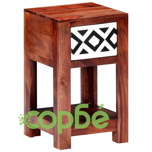 Нощно шкафче, 30x30x50 см, акациево дърво масив ➤ топ цена ➤ sorbe.bg