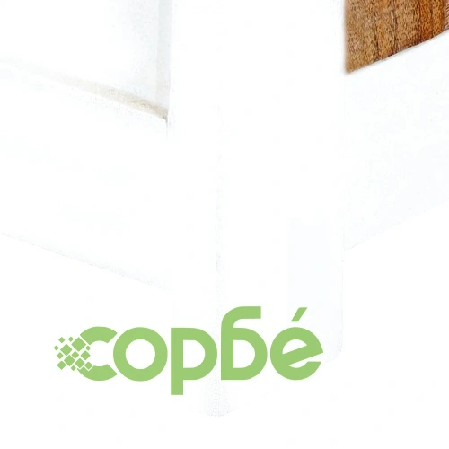 Висок шкаф бяло и кафяво 40x30x128 см грубо мангово дърво масив ➤ топ цена ➤ sorbe.bg