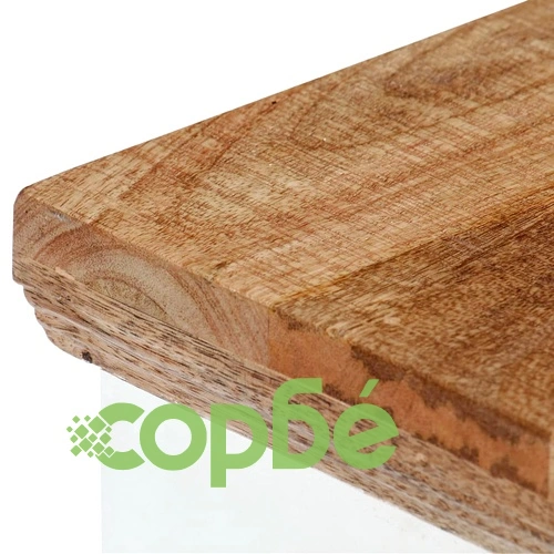 Нощно шкафче, бяло и кафяво, 40x30x50 см, мангово дърво масив ➤ топ цена ➤ sorbe.bg