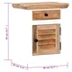 Нощно шкафче, бяло и кафяво, 40x30x50 см, мангово дърво масив