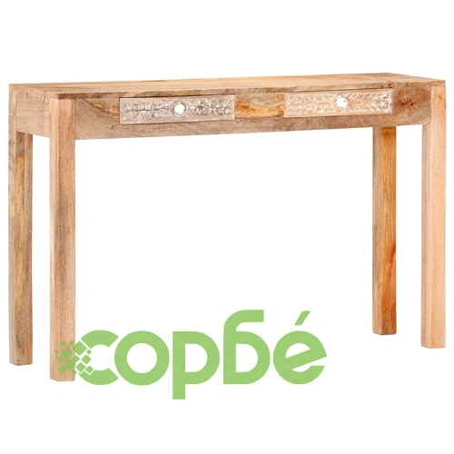 Конзолна маса, 120x30x75 cм, мангово дърво масив ➤ топ цена ➤ sorbe.bg