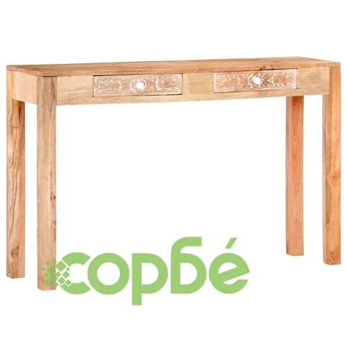 Конзолна маса, 120x30x75 cм, мангово дърво масив ➤ топ цена ➤ sorbe.bg